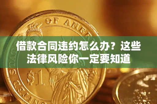 武汉借款合同违约怎么办？这些法律风险你一定要知道