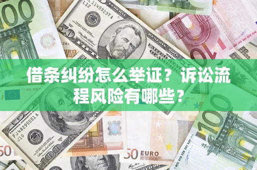 武汉借条纠纷怎么举证？诉讼流程风险有哪些？