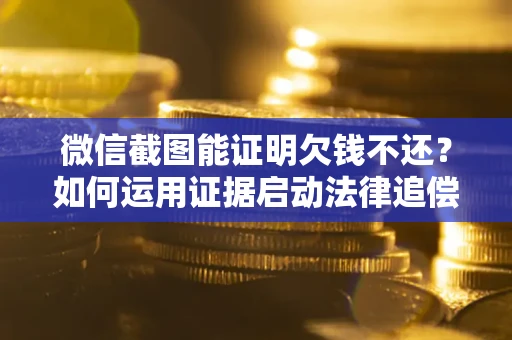 武汉微信截图能证明欠钱不还？如何运用证据启动法律追偿程序？