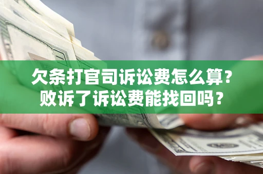 武汉欠条打官司诉讼费怎么算？败诉了诉讼费能找回吗？