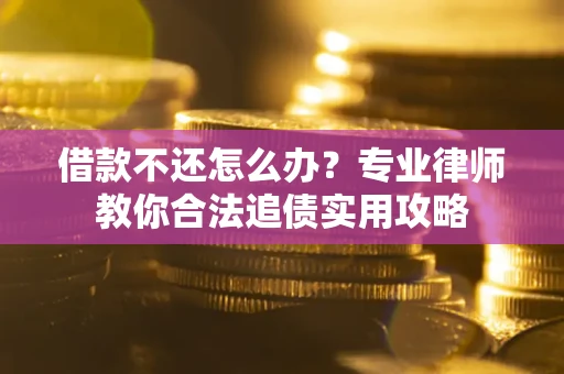 武汉借款不还怎么办？专业律师教你合法追债实用攻略